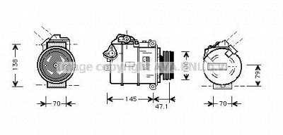AVA QUALITY COOLING bwak306 -  Компрессор, кондиционер